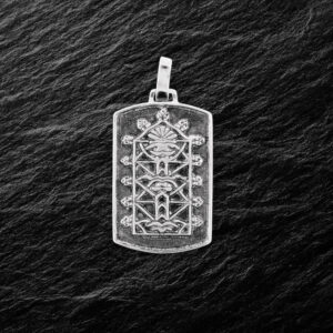 stříbrný přívěsek amulet babylonský strom moudrosti