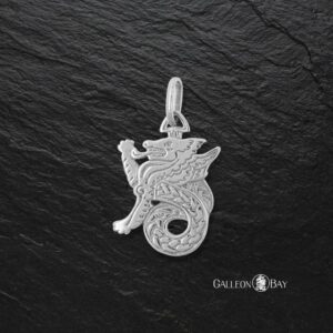 stříbrný přívěsek amulet keltský drak