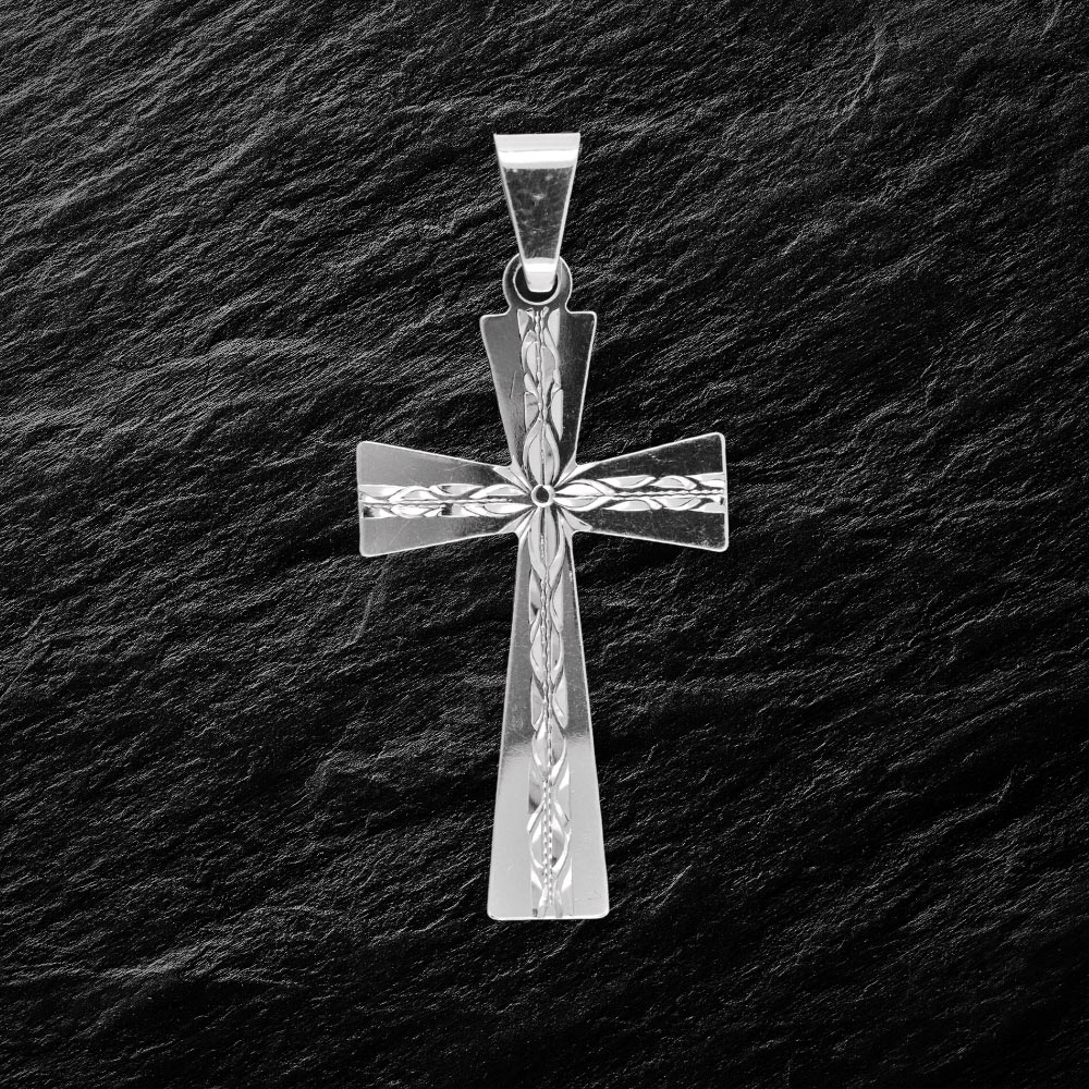 Stříbrný přívěsek Velký rytý kříž Arthur