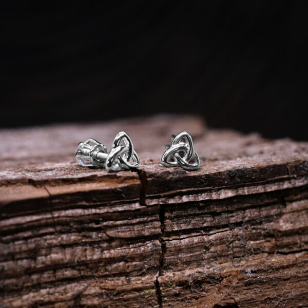 Stříbrné náušnice keltská triquetra - Image 3