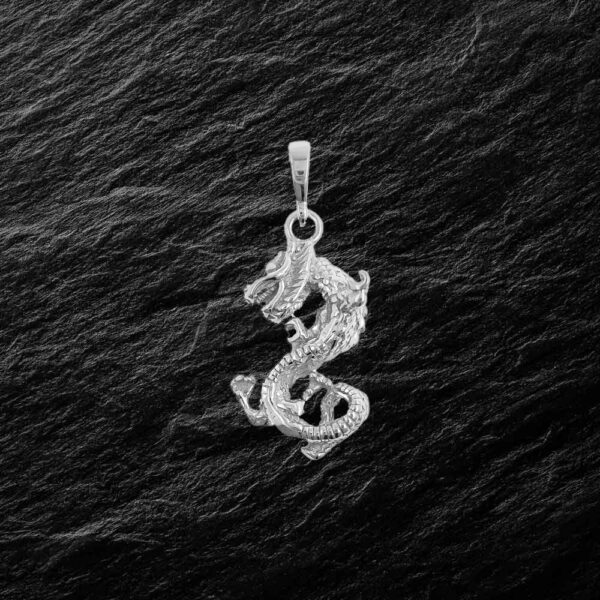 Stříbrný přívěsek Čínský drak No.3