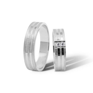 stříbrné snubní prsteny Emma a Julian
